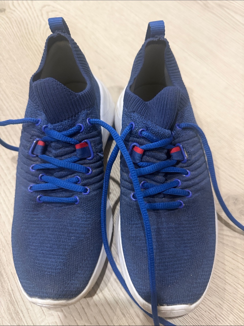 Kids Knit Athletic Slip-On golf Sneakers - Navy